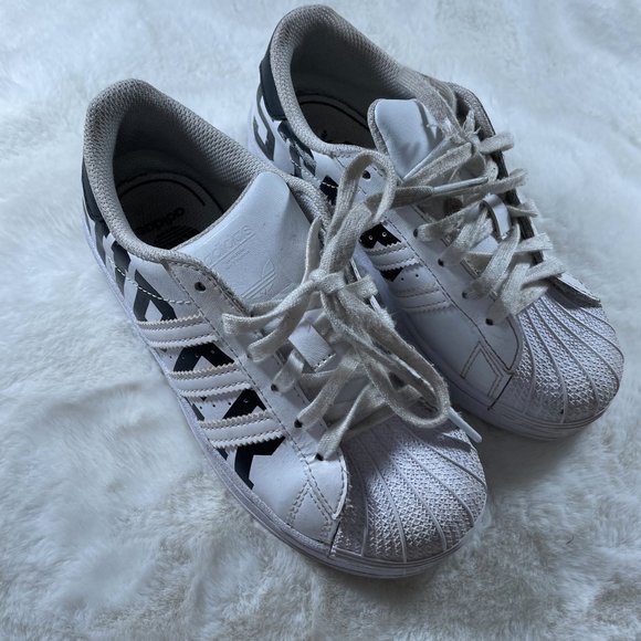 adidas Other - Adidas Super Star Youth Size 1 Sneaker Lace Up Kicks Tennis Shoe